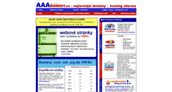 Desktop Screenshot of aaadomeny.cz