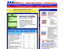 Tablet Screenshot of aaadomeny.cz